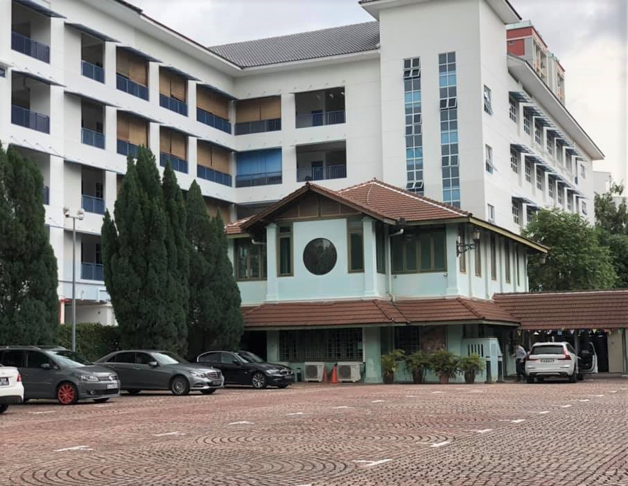 The Green House standing next to the Church of the Nativity of the Blessed Virgin Mary at Hougang. 