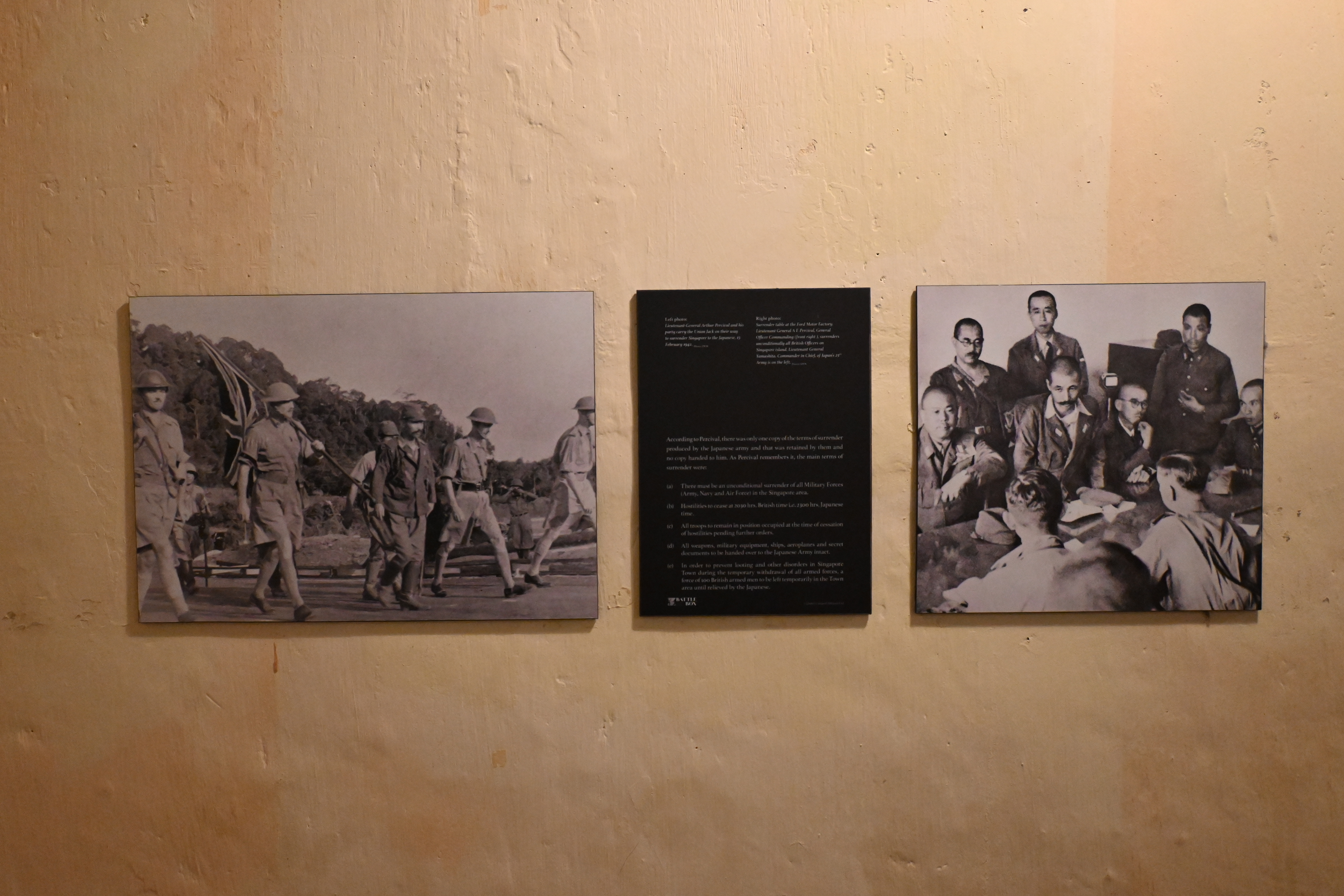 Pictures of the British surrender during World War II. 