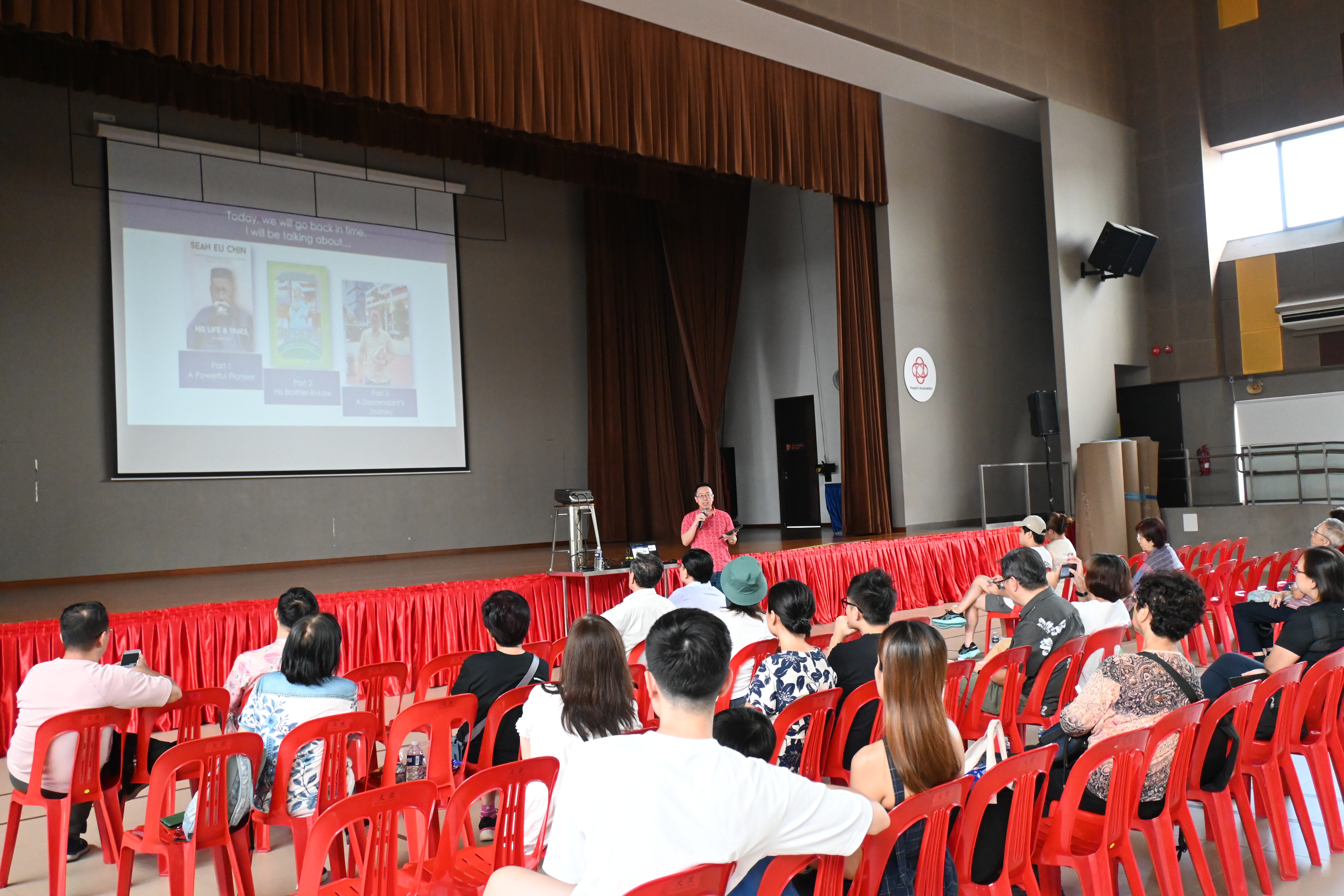 Author and speaker Shawn Seah speaking at Tiong Bahru CC on 18 July 2026. 